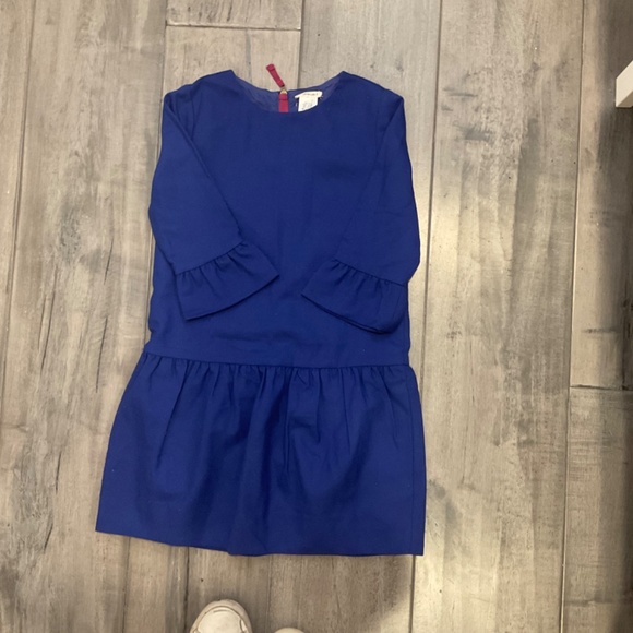Crewcuts Electric Blue Drop waist Dress with Ruffle Sleeve Size 7 - Picture 4 of 6